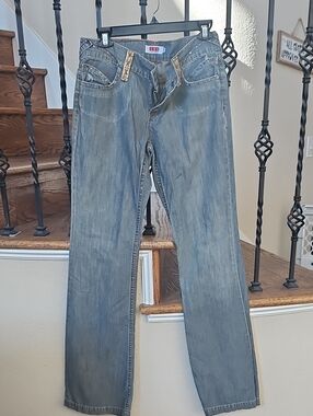 Allen B. By Allen Schwartz Light Blue Straight Leg Jeanssize 29